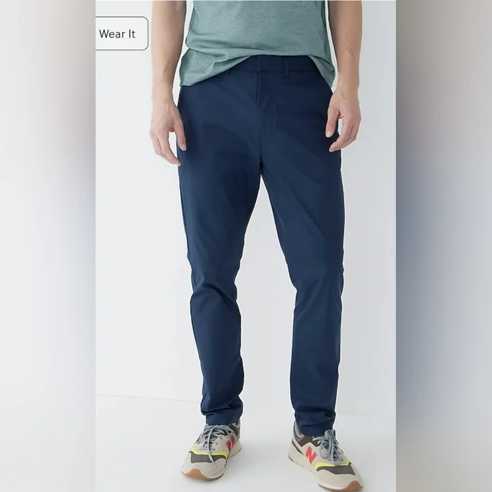Nwt J. Crew 1040 Athletic Fit Tech Pant AX689 size 29/32 Navy